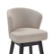Armen Living Brandy 26" Counter Height Swivel Tan Fabric and Espresso Wood Bar Stool LCBDBAESTN26 - alternate 5